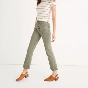 Madewell Olive Green Boot-Cut Jeans